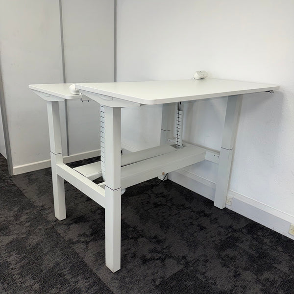 Used Herman Miller Ratio Double Electric Desk with Desktop Power