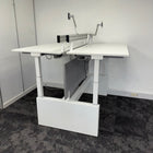 Used Assmann Canvaro Height Adjustable Bench Desk Bundle