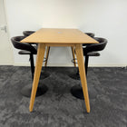 Used High Table with Central Power and 4 Height Adjustable Stools