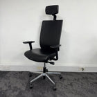 Used Executive Leather Full Adjustable Chair with Headrest