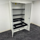 Used Senator Tall Cupboard with Shelves and Pull Out Filing