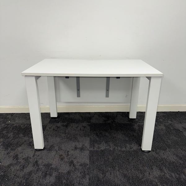 Used Senator White Single Bench Desk