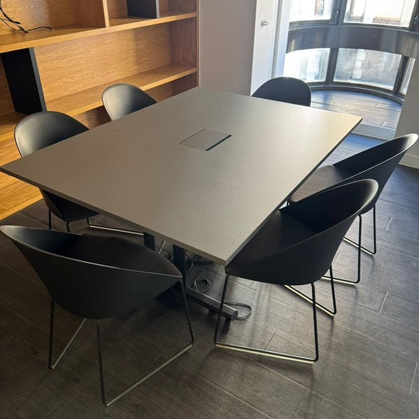 Used Meeting Table with 6 Arper Cila Chairs
