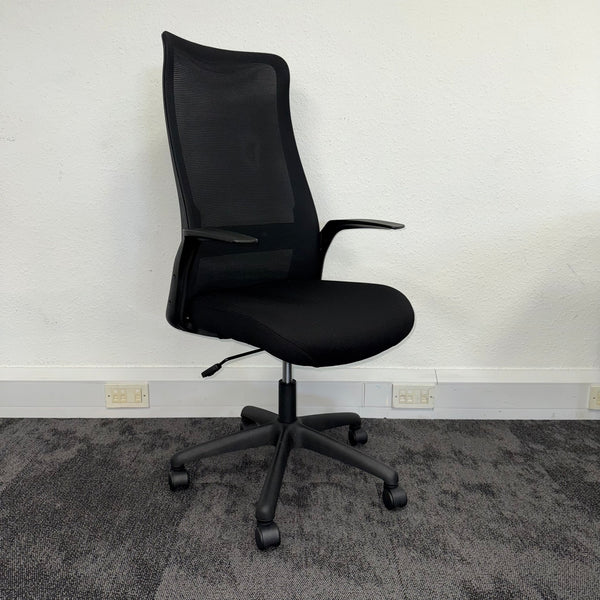 High Back Black Mesh Office Chair with Lumbar