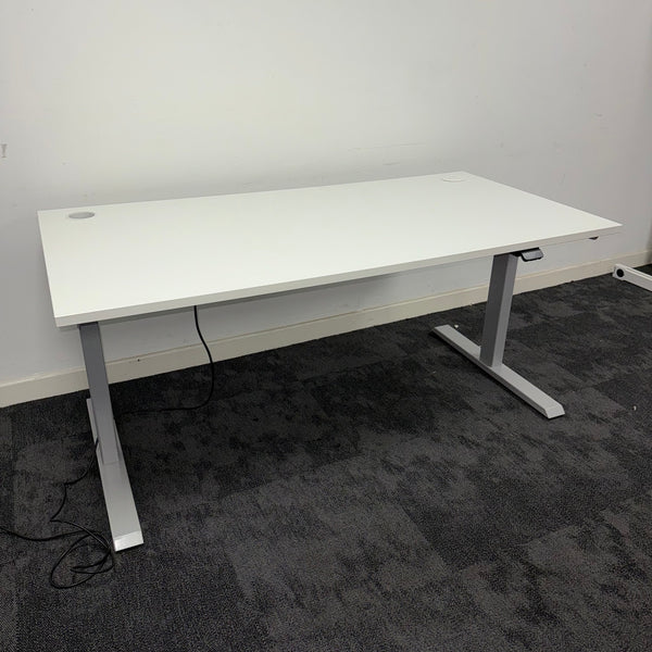 Used Dual Motor Electric Height Adjustable Desk with Memory and Desktop Power