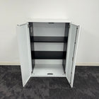 Used White Steel Cupboard with Lock and Key