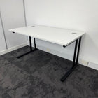 Used Cantilever Single Desk with Modesty Panel