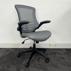 Used Grey Mesh Task Chair with Foldaway Arms