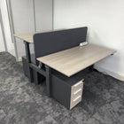 Used Steelcase Migration Electric Sit Stand Bench Bundle