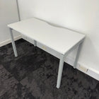 New Cancelled Order White Single Bench Desk 1200x600