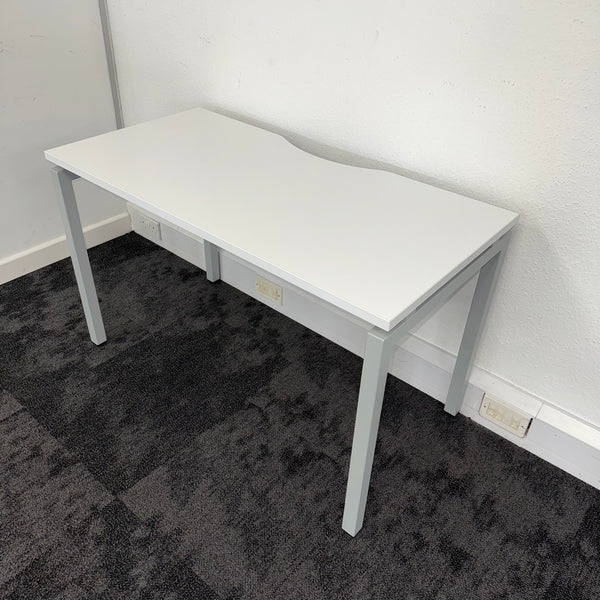 New Cancelled Order White Single Bench Desk 1200x600
