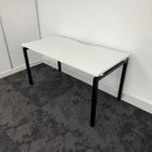 New White Single Bench Desk - 1400x700
