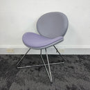 Used Modern Breakout Fabric Tub Chairs with Lilac Seat