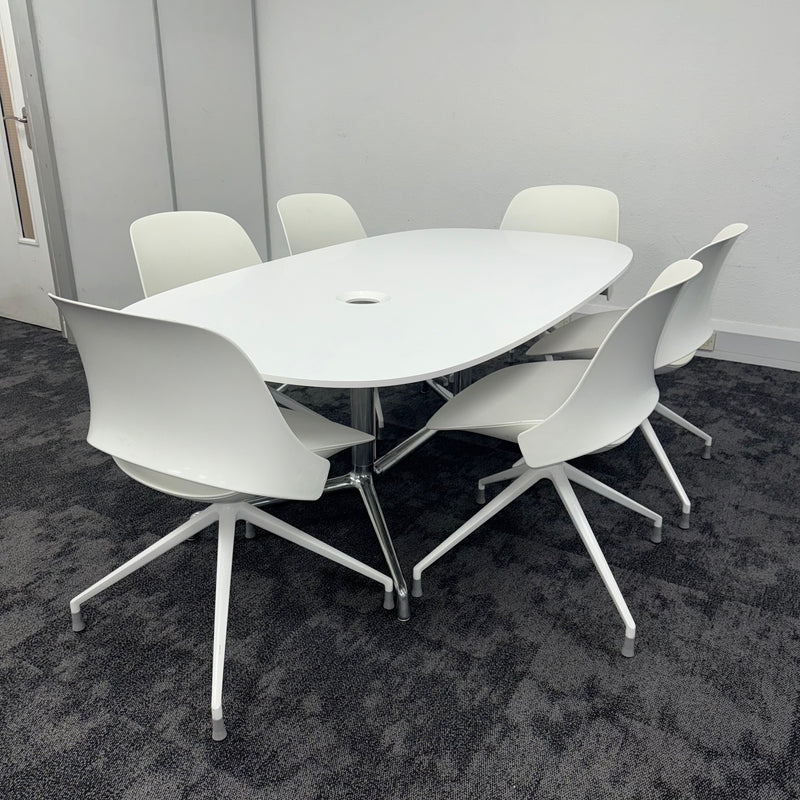 Used Coalesse SW-1 Conference Table with Humanscale Chairs