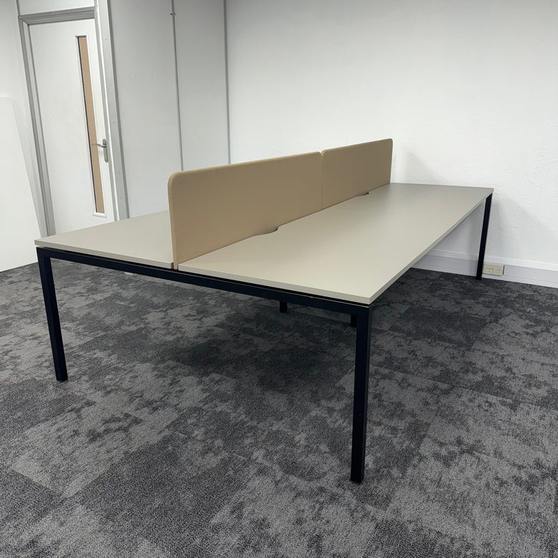 Used Nova Bench Desks with Screens 1400x800 - Banks of 2,4,6,8