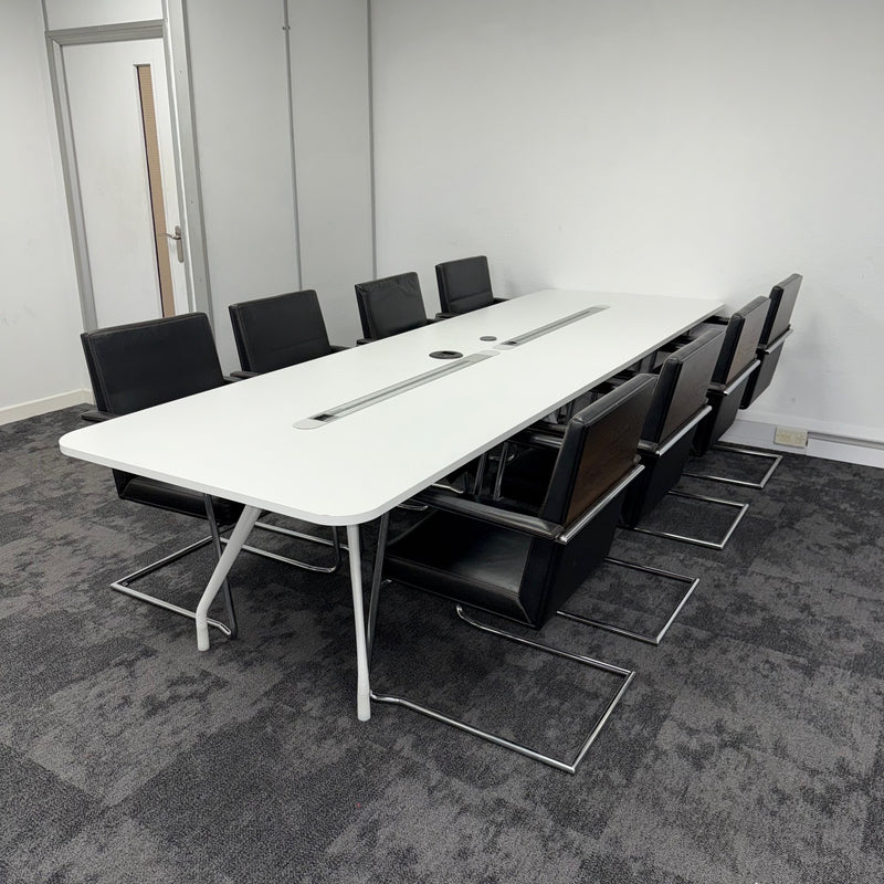 Used Herman Miller Meeting Table with 8 William Hands Chairs