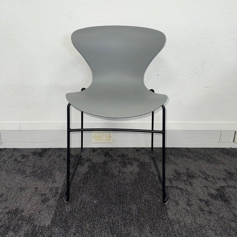 Used Grey Stackable Canteen Chairs