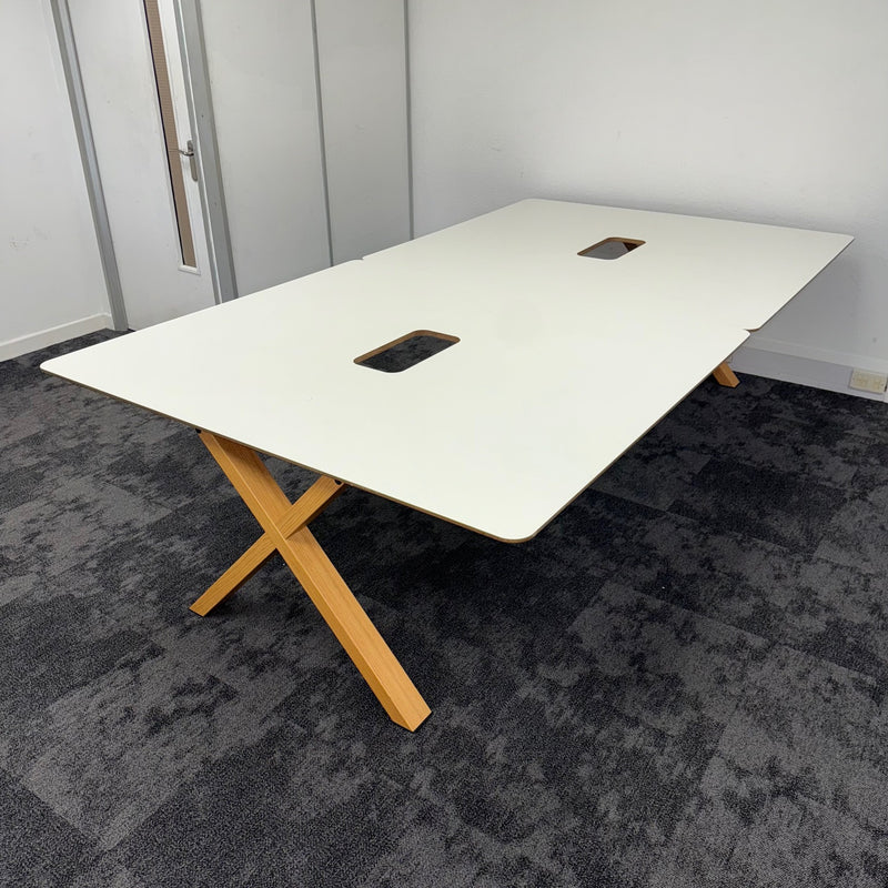 Used Koleksiyon White Modern Meeting Table