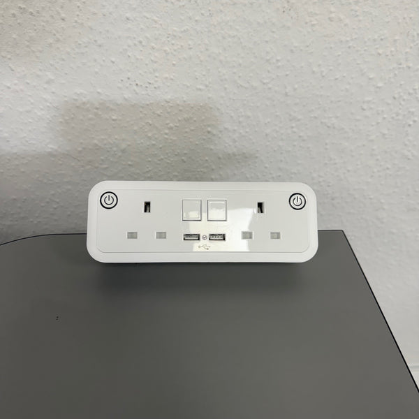 Used Mobili Dual Motor Height Adjustable Desk with Pedestal and Power