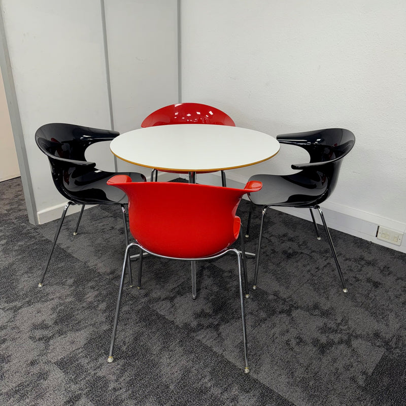 Used Canteen Set with Round Table and 4 Chairs