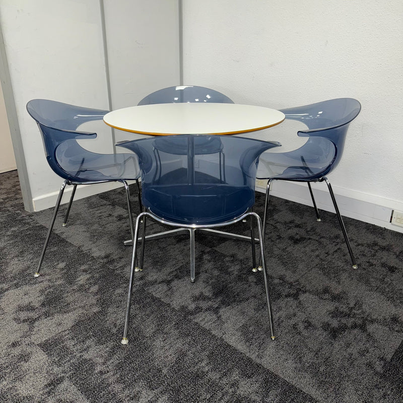 Used Canteen Set with Round Table and 4 Chairs