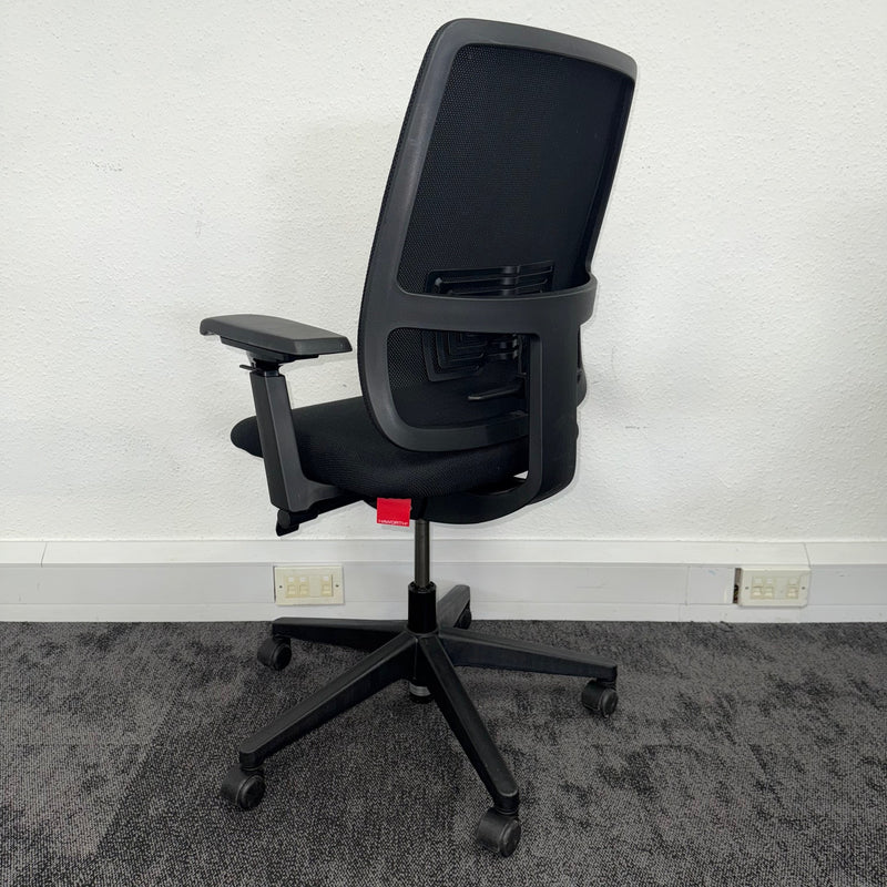 Used Haworth Lively Black Mesh Task Chair with Lumbar