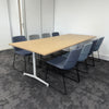 Used Senator Meeting Table with 8 Narbutas Chairs