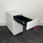 New White Steel Slimline 3 Draw Mobile Pedestal