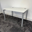 Used Mobili White Single Bench Desk