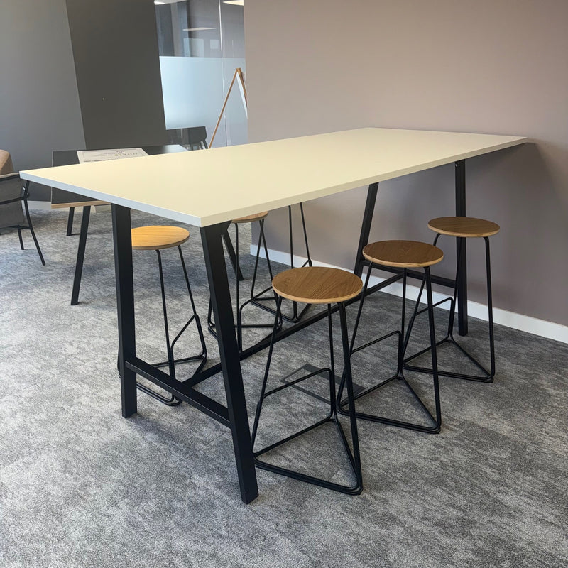 Used M.A.D Branded High Table Set with 6 Stools