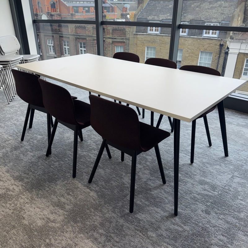 Used HAY Branded Meeting Table Set with 6 Chairs