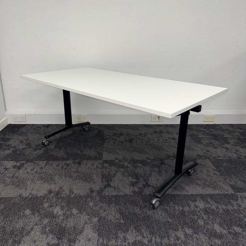 Used Gresham White Fliptop Tables with Linking