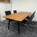 Used Executive Walnut Meeting Table with 4 Eames Style Chairs