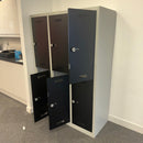 Used Bisley 6 Door Locker - Silver and Black