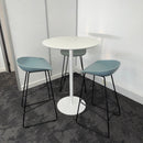 Used Ocee White High Table with HAY Stools