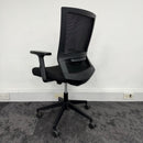 Used Black Mesh Task Chair with Adjustable Lumbar