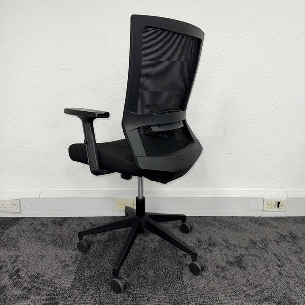 Used Black Mesh Task Chair with Adjustable Lumbar