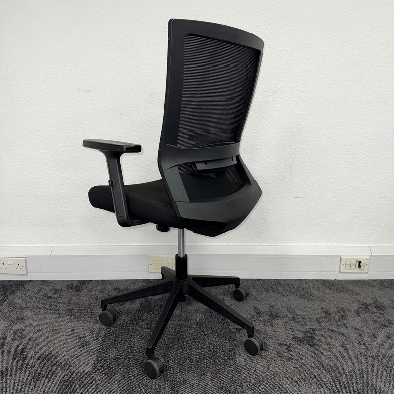 Used Black Mesh Task Chair with Adjustable Lumbar