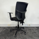Used Black Mesh Task Chair with Adjustable Arms