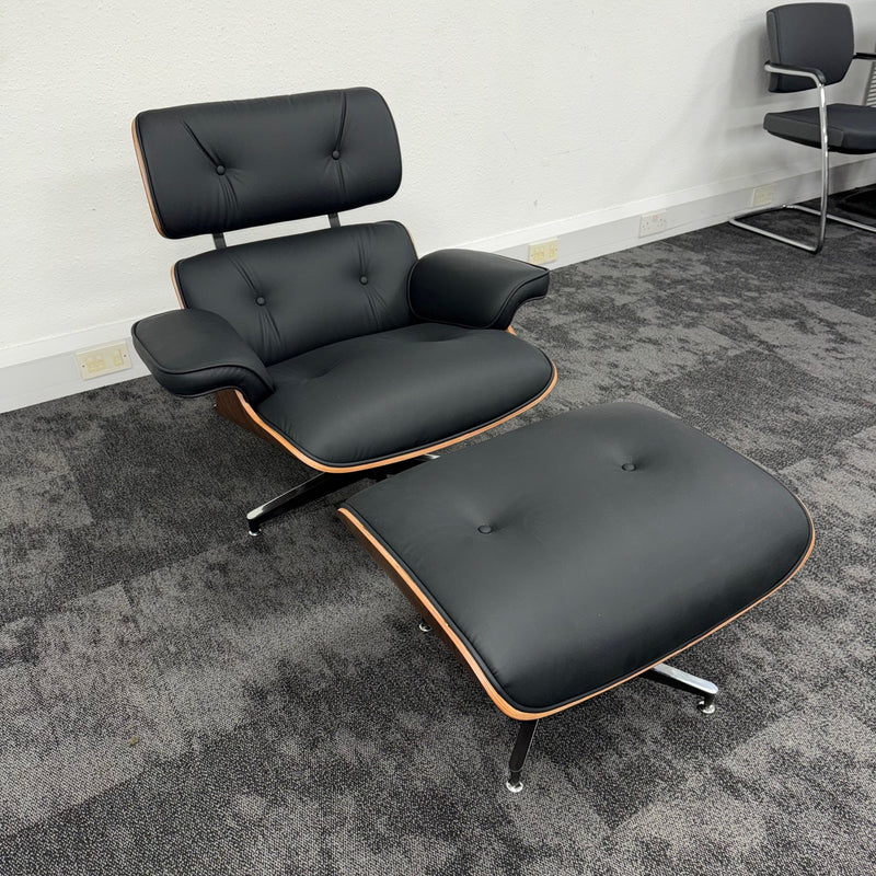 New Vitra Eames Style Lounge Chair with Ottoman