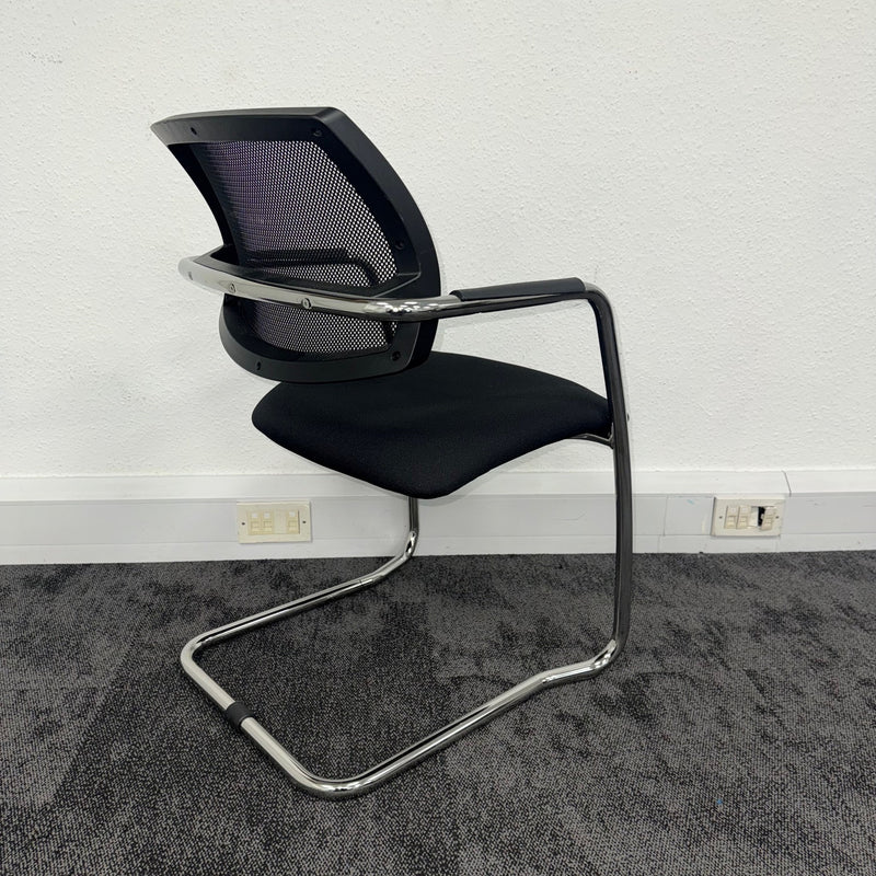 Used Moventi Black Mesh Meeting Chair
