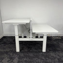 Used Double Electric Desk with Cable Try and Screen