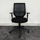 Used Black Mesh Task Chair with Adjustable Lumbar Support
