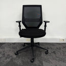 Used Black Mesh Task Chair with Adjustable Lumbar Support