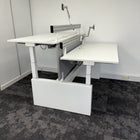 Used Assmann Canvaro Height Adjustable Bench Desk Bundle
