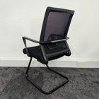 Used Black Mesh Meeting Chair with Lumbar