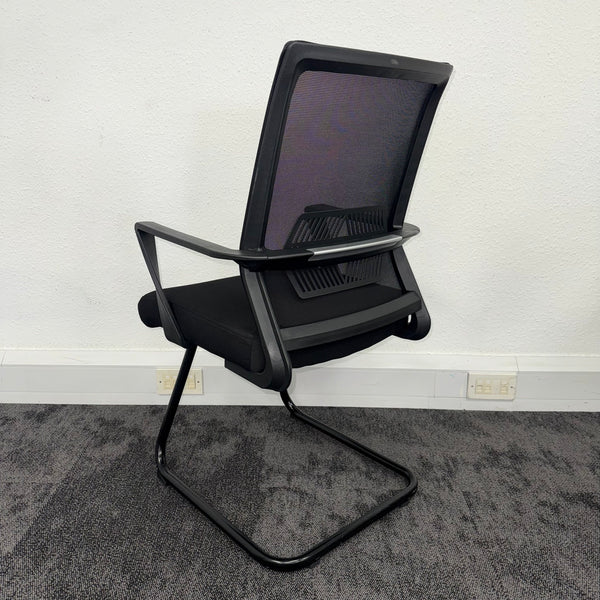 Used Black Mesh Meeting Chair with Lumbar
