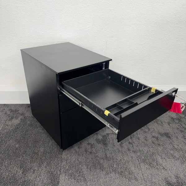 New Black Steel 3 Draw Mobile Pedestal