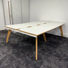 Used Fuze White Bench Desk with Cable Tray 1200x800
