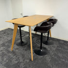 Used High Table with Central Power and 4 Height Adjustable Stools